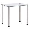 vidaXL Tables gigognes 3 pcs Transparent Verre trempé