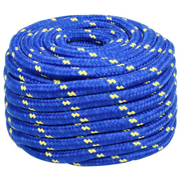 vidaXL Corde de bateau Bleu 20 mm 100 m Polypropyl&egrave;ne