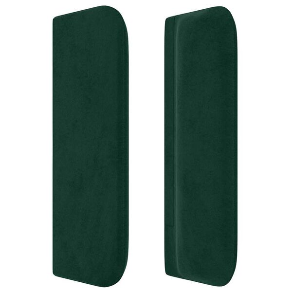 vidaXL T&ecirc;te de lit avec oreilles Vert fonc&eacute; 147x16x78/88 cm Velours
