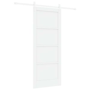 vidaXL Porte coulissante ORKDAL 83 x 202 cm Bois de pin massif Blanc