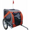 vidaXL Remorque de v&eacute;lo pour chiens orange