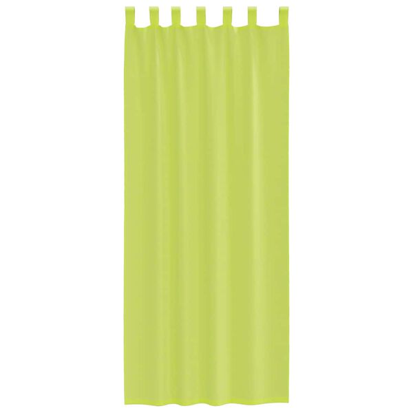 vidaXL Rideaux en voile avec passants 2 pcs vert pomme