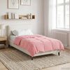 vidaXL Duvet d'&eacute;t&eacute; simple Matelass&eacute; Rose 140 x 220 cm Microfibre