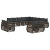 vidaXL Ensemble de canap&eacute; de jardin 13 pc Gris et Gris fonc&eacute; polyrotin