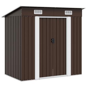 vidaXL Abri de stockage pour jardin Marron 194x121x181 cm Acier