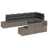 vidaXL Ensemble de canap&eacute; de jardin 8 pcs Gris Poly rotin