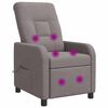 vidaXL Fauteuil de massage inclinable Taupe Tissu