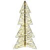 vidaXL Sapin de Noël avec 160 LED Blanc chaud 150 cm Rotin