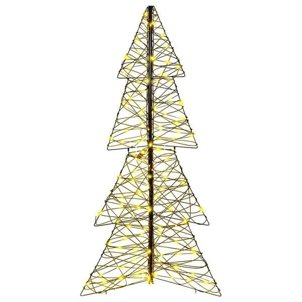 vidaXL Sapin de Noël avec 160 LED Blanc chaud 150 cm Rotin