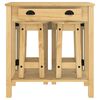 vidaXL Ensemble de bar 3 pcs bois de pin massif