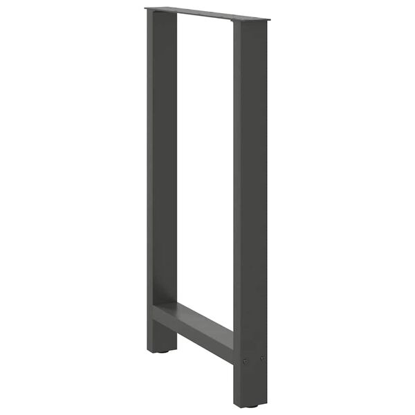 vidaXL Pieds de table de bar Anthracite 2 pi&egrave;ces 60 x (100-101) cm Acier