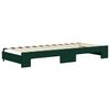 vidaXL Lit de jour avec gigogne et matelas vert fonc&eacute; 90x200cm velours