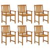 vidaXL Chaises de jardin avec coussins lot de 6 Bois d'acacia massif