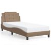 vidaXL Cadre de lit sans matelas Zadar cappuccino 90x200 cm similicuir