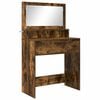 vidaXL Tables de maquillage pour chambre Ch&ecirc;ne fum&eacute; 80 x 39,6 x 135 cm
