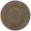 vidaXL Tapis fait &agrave; la main Jute Noir et marron 210 cm