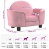 vidaXL Lit pour chien rose 66x40x45 cm velours
