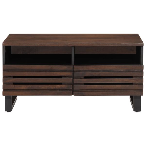 vidaXL Table basse marron 80x55x40 cm bois de massif manguier