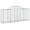 vidaXL Paniers à gabions arqués 13 pcs 200x50x80/100 cm Fer galvanisé