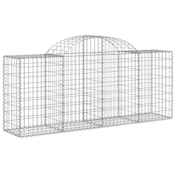 vidaXL Paniers à gabions arqués 13 pcs 200x50x80/100 cm Fer galvanisé