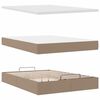 VidaXL Cadre de lit ottoman et matelas cappuccino 140x190cm similicuir