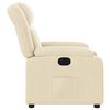 vidaXL Fauteuil inclinable &eacute;lectrique Cr&egrave;me Tissu