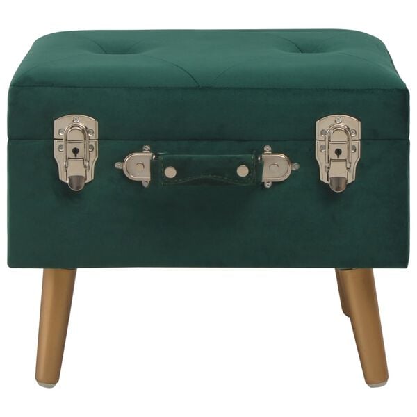 vidaXL Tabourets de rangement lot de 3 Vert Velours