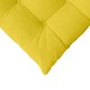 vidaXL Coussins de siège 2 pcs Jaune clair 40 x 40 x 6 cm tissu
