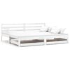 vidaXL Lit coulissant sans matelas 2x(90x200) cm blanc
