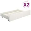 vidaXL Cadre de lit sans matelas blanc bois de pin massif 160x200 cm