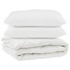 vidaXL Couette avec oreiller 3 pcs Blanc Microfibre