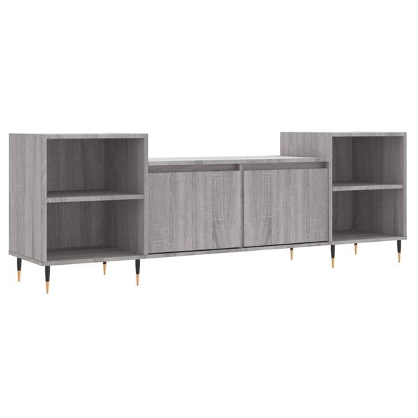 vidaXL Meuble TV Sonoma gris 160x35x55 cm Bois d'ing&eacute;nierie