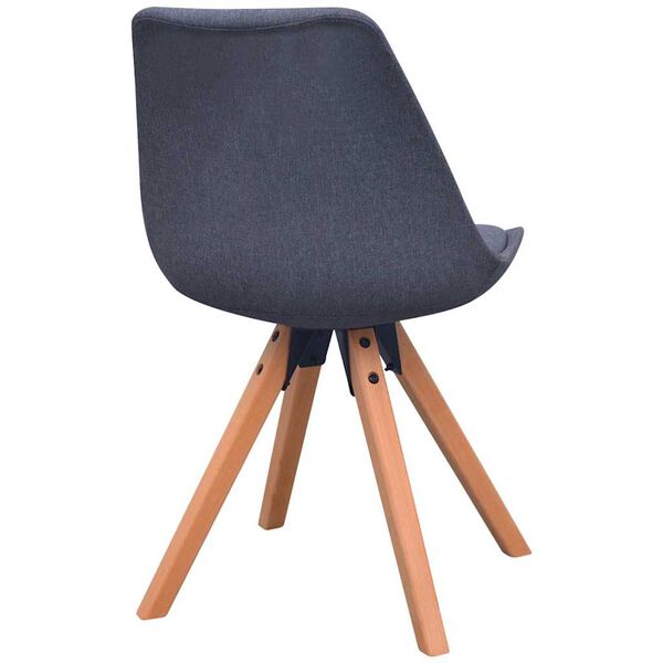 vidaXL Chaises à manger lot de 2 gris foncé tissu