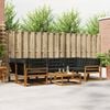 vidaXL Ensemble de canap&eacute;s d'ext&eacute;rieur 7 pcs Naturel et Noir