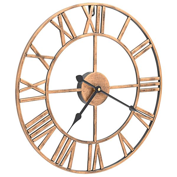vidaXL Horloge murale Métal 40 cm Doré