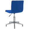 vidaXL Chaise pivotante de bureau Bleu Velours