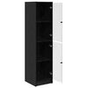 vidaXL Haut Armoire Ch&ecirc;ne noir 35 x 37 x 142 cm Bois d'ing&eacute;nierie