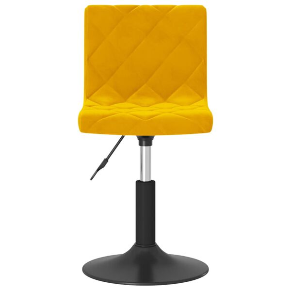 vidaXL Chaises &agrave; manger pivotantes lot de 2 jaune moutarde velours