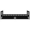 vidaXL Cadre de lit d'enfants tiroirs noir 90x190cm bois de pin massif