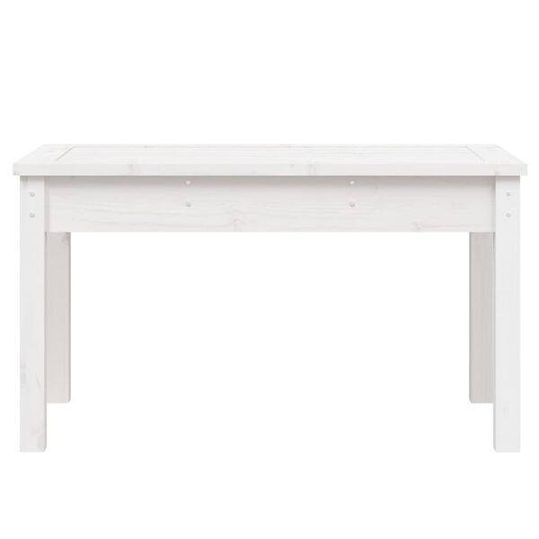 vidaXL Banc de jardin blanc 80x44x45 cm bois massif de pin