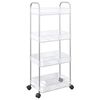 vidaXL Chariot de rangement &agrave; 4 niveaux transparent acrylique