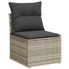 vidaXL Salon de jardin avec coussins 7 pcs gris clair r&eacute;sine tress&eacute;e