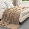 vidaXL Couvertures &agrave; jeter 6 pcs Camel 220 x 240 cm Toison