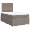 vidaXL Sommier &agrave; lattes de lit avec matelas taupe 120x190 cm tissu