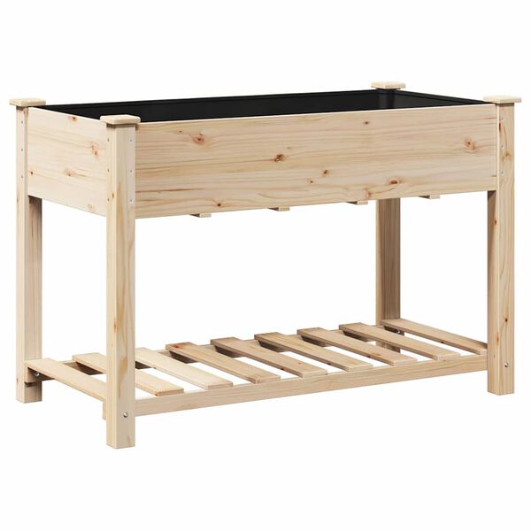vidaXL Cache-pot de jardin avec &eacute;tag&egrave;re Beige 115 x 59 x 76,5 cm