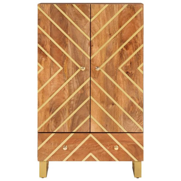 vidaXL Buffet marron et noir 60x33,5x100 cm bois massif de manguier