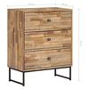 vidaXL Ensemble de buffet 2 pcs Bois de teck recycl&eacute;