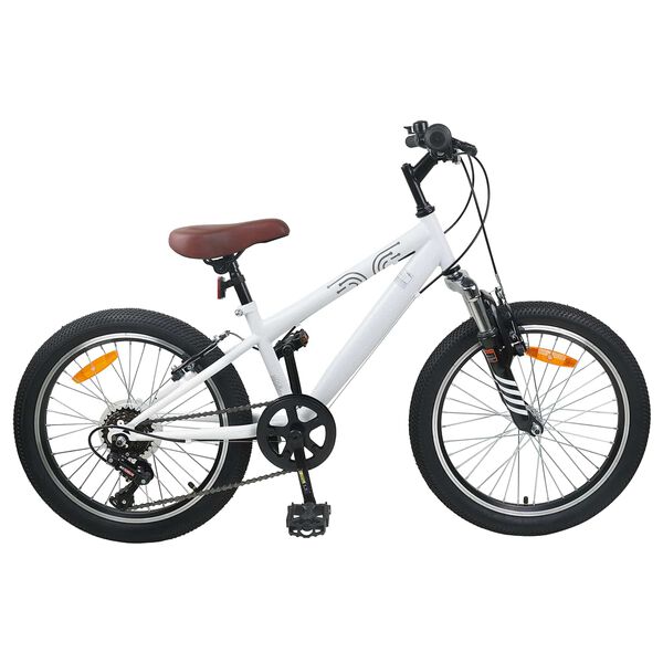 vidaXL Kids Mountain Bike 20 Pouces 6-Speed pour 5-8 ans Blanc