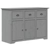 vidaXL Buffet BODO gris 115,5x43x200,5 cm bois massif de pin