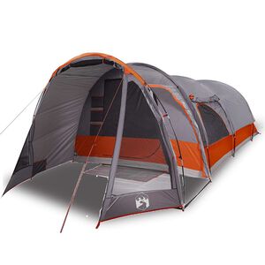 vidaXL Tente familiale tunnel 8 personnes gris imperm&eacute;able